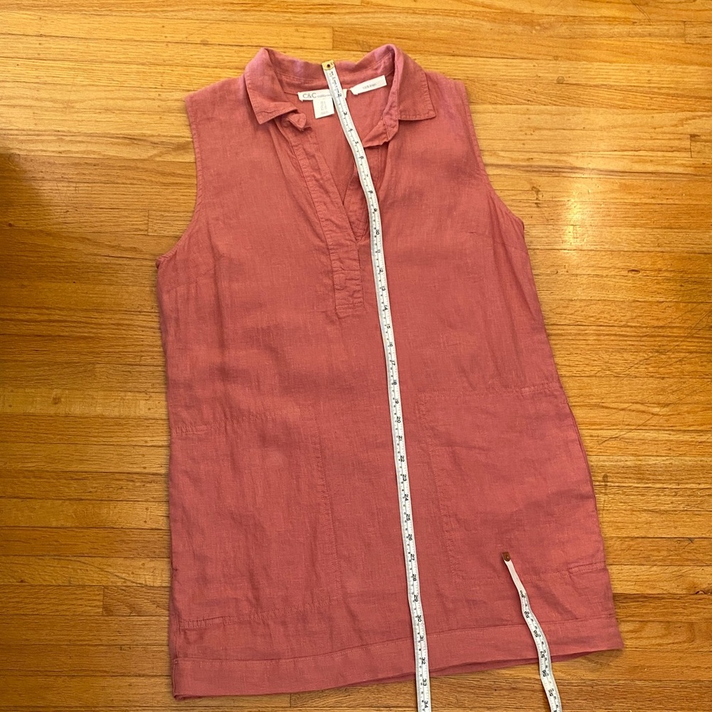 C&C California Terracotta Linen Mini Dress